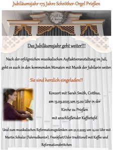 Orgelkonzert im September 2025 300